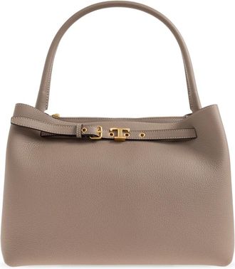 Tod's Kleine leren shopper - Dames - Handtassen - Beige - ONE Size - Leer - Tassen