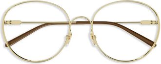 Chloé Occhiali con placca logo - Oro