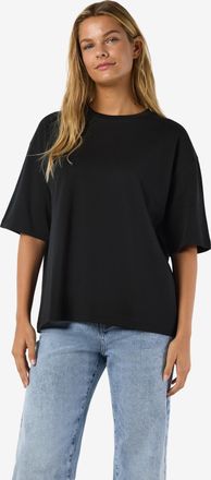 Noisy May Kurzarmshirt NOISY MAY NMKIM S/S T-SHIRT JRS NOOS, Damen, Gr. XL, schwarz, Jersey, Obermaterial: 100% Baumwolle, unifarben, regular fit normal, Rundha