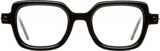 Kuboraum Zwart Glans Ivoor Vierkante Bril - Dames - Brillen - Zwart - ONE Size - Accessoires