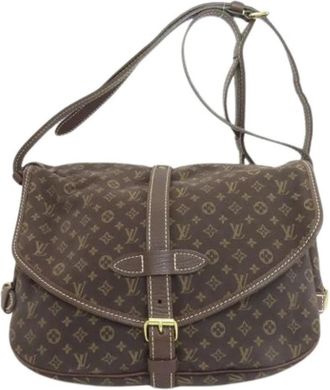 Louis Vuitton Pre-owned Vintage Monogram Mini Lin Schoudertas - Dames - Vintage Schoudertas - Bruin - ONE Size - Vintage
