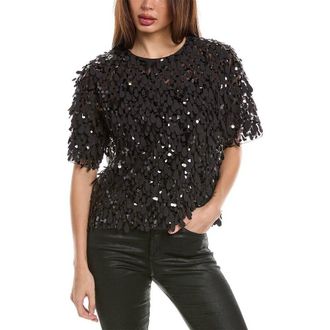 Brunello Cucinelli WomenS Anthracite Wool Blend Embellished Shirt, Size M