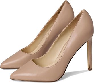 Nine West Womens Nine West Tatiana Pumps Barely Nude Leather Stiletto Heel VER1267