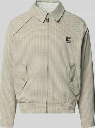 HUGO BOSS Regular Fit Blouson mit Logo-Detail Modell Bartos in Mint, Gr&ouml;&szlig;e XXL