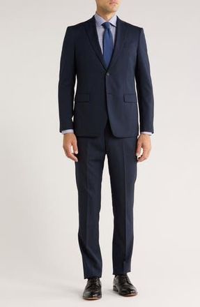 John Varvatos Neat Wool Suit in Navy at Nordstrom Rack, Size 42 Regular