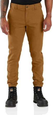 Carhartt Work in Progress Rugged Flex Jogger Pants Mens Brown Tapered Leg Relaxed Fit JAX2055