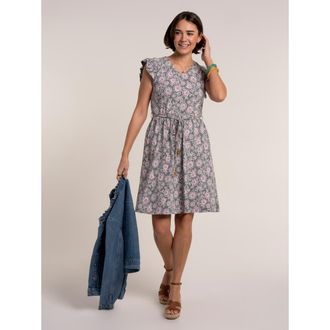 Brakeburn Manoela Floral Print Dress in Khaki at Nordstrom, Size 10