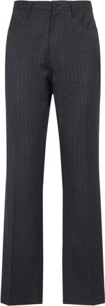 Balenciaga Grey Red Wool Pant