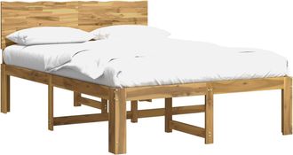 vidaXL Cama Doble Con Cabecero Rostock Blanco 120 X 190 Cm Vidaxl
