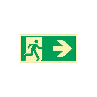 OEM Panneau De Secours Din En Iso 7010 L297xl148mm Issue De Secours &Agrave; Droite Ku. (par. 10)