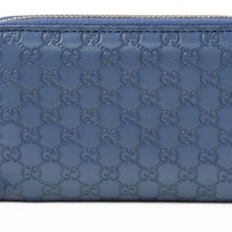 Gucci Blue Leather Coin Purse/Coin Case (Pre-Owned)