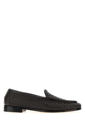 Bottega Veneta Brown Woven Charlotte Loafers