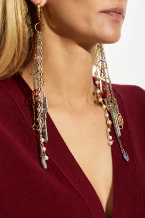 Dsquared2 Brass Earrings, Womens, Gold