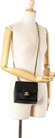 Chanel Pre-owned Womens Mini Flap Classic Quilted Bag - Black Leather - One Size