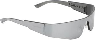 Balenciaga Acetate Mono Rechthoek Zonnebril - Dames - Zonnebrillen - Grijs - ONE Size - Accessoires