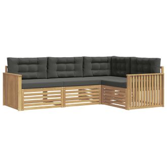 vidaXL Conjunto De Sof&aacute;s De Exterior 4 Uds. Blanco Y Antracita Vidaxl