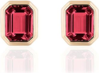 Goshwara Manhattan Stud Earrings in Garnet at Nordstrom