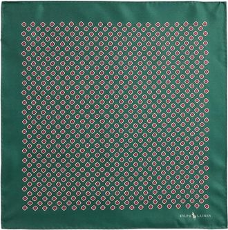 Polo Ralph Lauren printed pocket scarf - men - Silk - One Size - Green