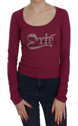 Exte Crystal Embellished Long Sleeve Casual Womens Top