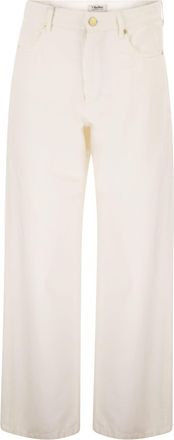 Max Mara S Pantal&oacute;n Maxmara Smmonorata De 5 Bolsillos En Algod&oacute;n Y Lino