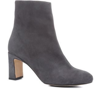 Jones Bootmaker Womens Letty Heeled Ankle Boots - Grey Leather - Size UK 4