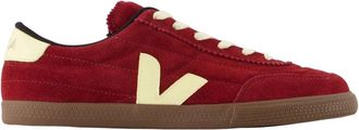 Veja Sneakers, male, Red, 10 UK, Burgundy Leather Trainers - Panenka Style