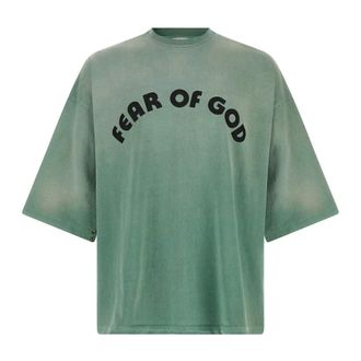 Fear of God T-Shirts, male, Green, Size: L 26 Tee