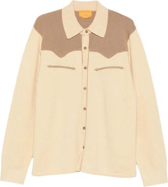 Guest In Residence Western Button Up! Shirt - Heren - Casual Overhemden - Beige - L - Kasjmier - Overhemden