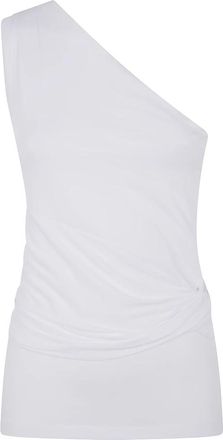 Patou Elegant One Shoulder Top - Dames - Tops zonder mouwen - Wit - L - Tops