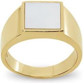 Argento Vivo Mother-of-Pearl Square Ring in Gold at Nordstrom, Size 8