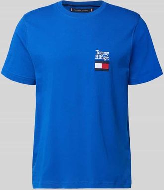 Tommy Hilfiger Regular Fit T-Shirt aus reiner Baumwolle Modell BRAND LOVE TEXT in Royal, Gr&ouml;&szlig;e XXL