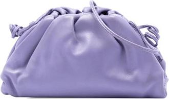 Bottega Veneta Pre-owned Mini Pouch - Dames - Vintage Clutch - Paars - ONE Size - Leer - Vintage