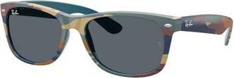 Ray-Ban Sunglasses, unisex, Multicolor, 55 MM, NEW Wayfarer Rb2132 6824R5