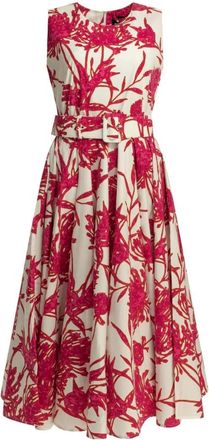 Samantha Sung Aster Midi Jurk - Dames - Casual kleedjes - Roze - M - Katoen - Kleedjes