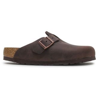 Birkenstock Boston BS Oiled Leather Unisex Slip On Sandals - Habana - Size:UK 10.5