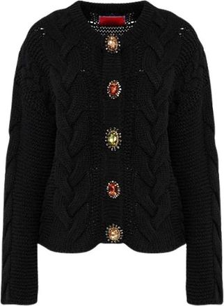 La DoubleJ Truien & Vesten, Dames, Zwart, S, Wol, Portrait Cardigan