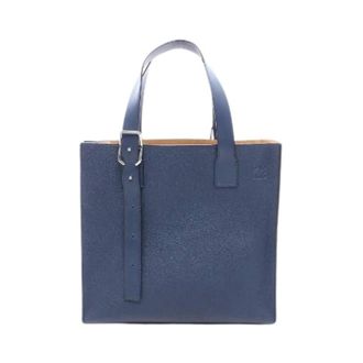 Loewe Pre-owned Buckle Horizontal Anagram Leather Tote Bag - Pre-owned - Mujer - Azul - ONE SIZE