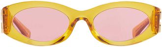 Miu Miu Pink Oval Ladies Sunglasses MU 11WS 12T1D0 54