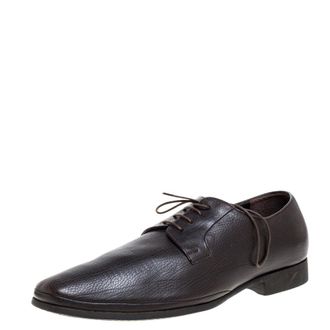 Giorgio Armani Dark Brown Leather Classic Oxfords