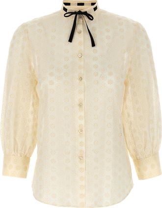 Valentino Garavani White Cotton Womens Blouse