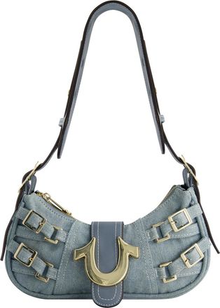True Religion Multi Strap Denim Shoulder Bag