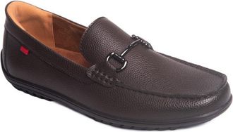 Marc Joseph New York Elliot Road Hands Free Technology Leather Buckle Loafer in Mocha Grainy Leather at Nordstrom, Size 10