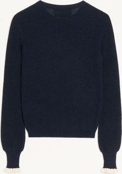 Valentino Maglia in Cotone Donna NAVY/BETULLA XL