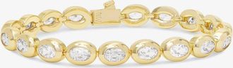 Melinda Maria Womens Shes A Boss Tennis Bracelet In Gold