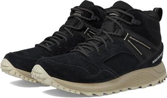Merrell Wildwood Mid LTR Waterproof Womens Shoes Black 1 : 7.5 M, Leather/Suede