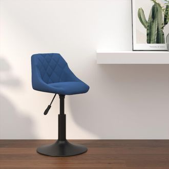 vidaXL Taburete De Cocina De Terciopelo Azul Vidaxl