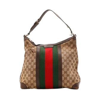 Gucci Pre-owned Shoulder Bags, female, Brown, Size: ONE SIZE Pre-owned Le Hobo Web