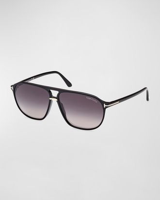 Tom Ford Mens Bruce Acetate Square Sunglasses