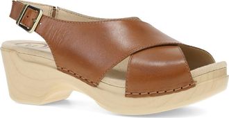 Dansko Sloane Slingback Platform Sandal in Tan Calf at Nordstrom Rack, Size 10.5-11Us / 41Eu