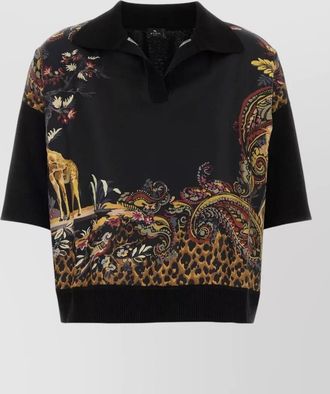 Etro cashmere blend polo shirt